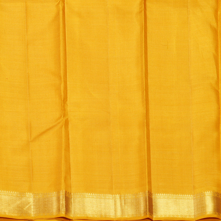 Hayagrivas Handloom Mustard Yellow Kanjivaram Silk Saree KBF519G8-1