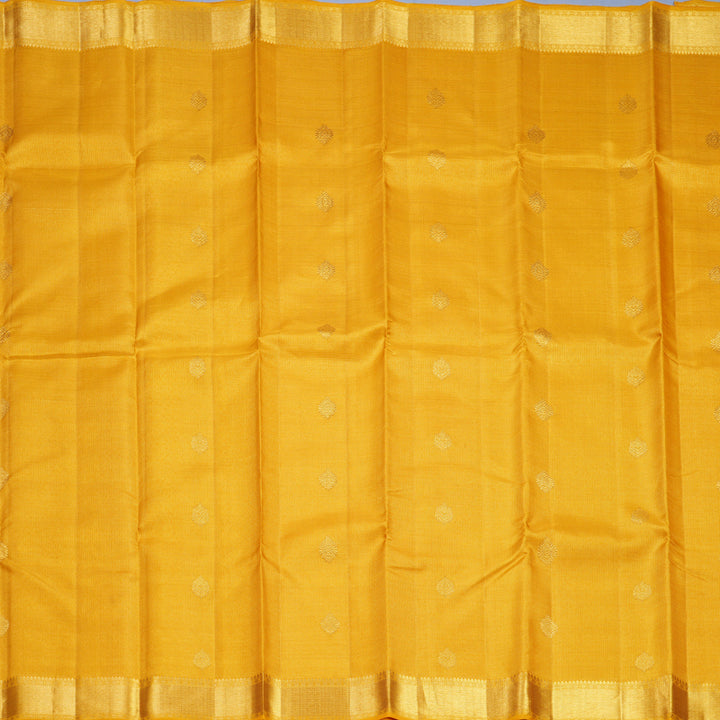 Hayagrivas Handloom Mustard Yellow Kanjivaram Silk Saree KBF519G8-1