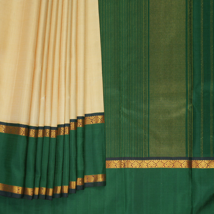 Hayagrivas Handloom Sandal Kanjivaram Silk Saree with Dark Green Border KBF523F1-1