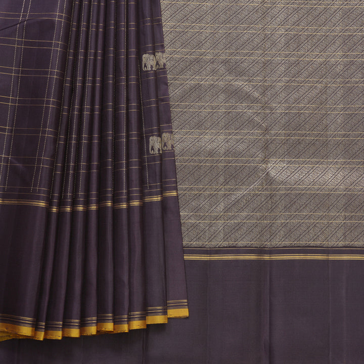 Hayagrivas Handloom Deep Nagapazham Kanjivaram Silk Saree KBF523F4-1