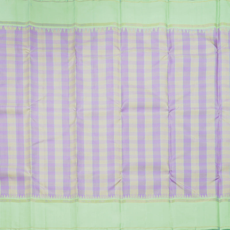 Hayagrivas Handloom Pastel Multicolour Checks Kanjivaram Silk Saree KBF523F5-1