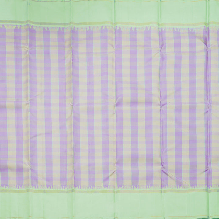 Hayagrivas Handloom Pastel Multicolour Checks Kanjivaram Silk Saree KBF523F5-1