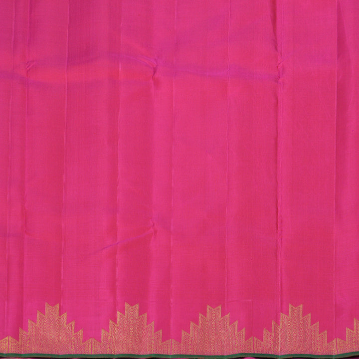Hayagrivas Handloom Orange (Carpet Checks) Kanjivaram Silk Saree KBF524F10-1