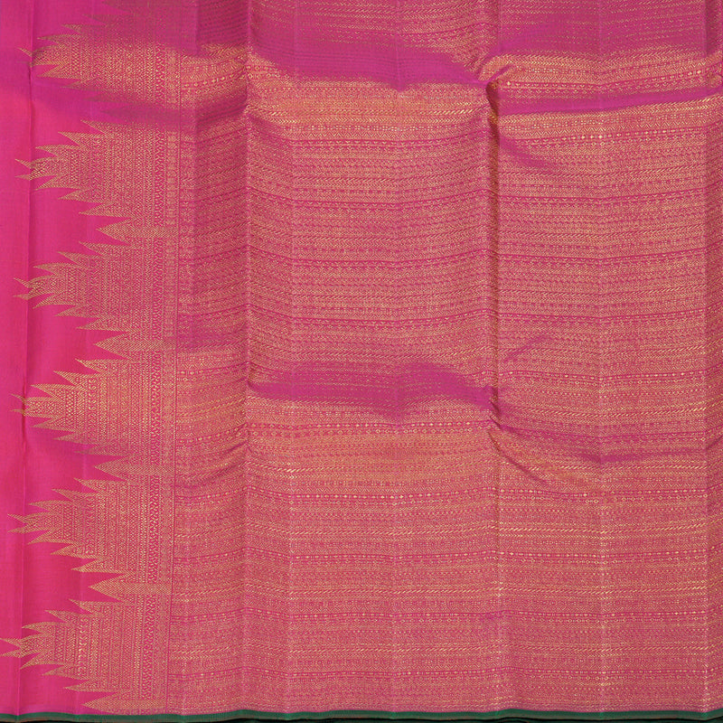 Hayagrivas Handloom Orange (Carpet Checks) Kanjivaram Silk Saree KBF524F10-1