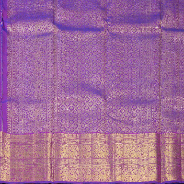Hayagrivas Handloom Purple Kanjivaram Silk Saree KBF524F9-1