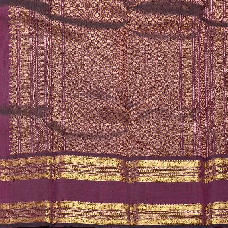 Hayagrivas Handloom Pista Green Kanjivaram Silk Saree with Wine Purple Border KBF526F8-1
