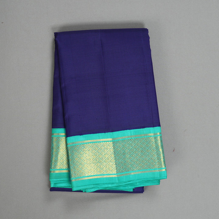 Hayagrivas Handloom Royal Blue Kanjivaram Silk Saree with Sea Blue Border KBF529F2-1