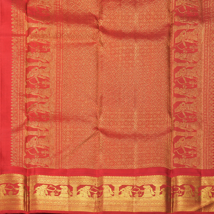 Hayagrivas Handloom Brinjal Purple Kanjivaram Silk Saree with Red Border KBF530F3-1