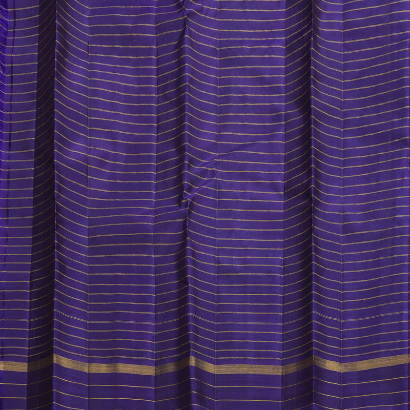 Hayagrivas Handloom Green Kanjivaram Silk Saree with Purple Border KBF531F1-2