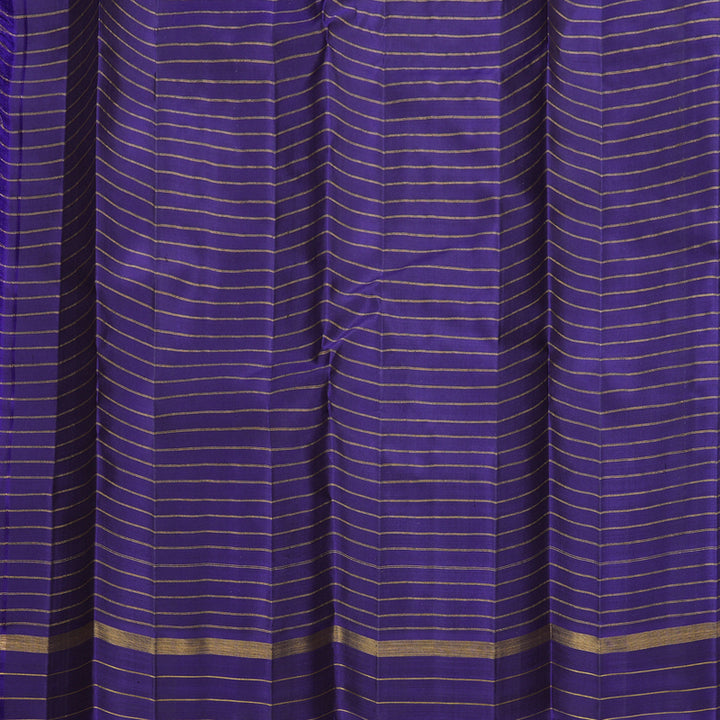 Hayagrivas Handloom Green Kanjivaram Silk Saree with Purple Border KBF531F1-2