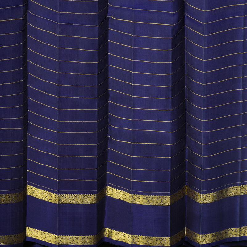 Hayagrivas Handloom Purple Kanjivaram Silk Saree with Dark Blue Border KBF531F3-3