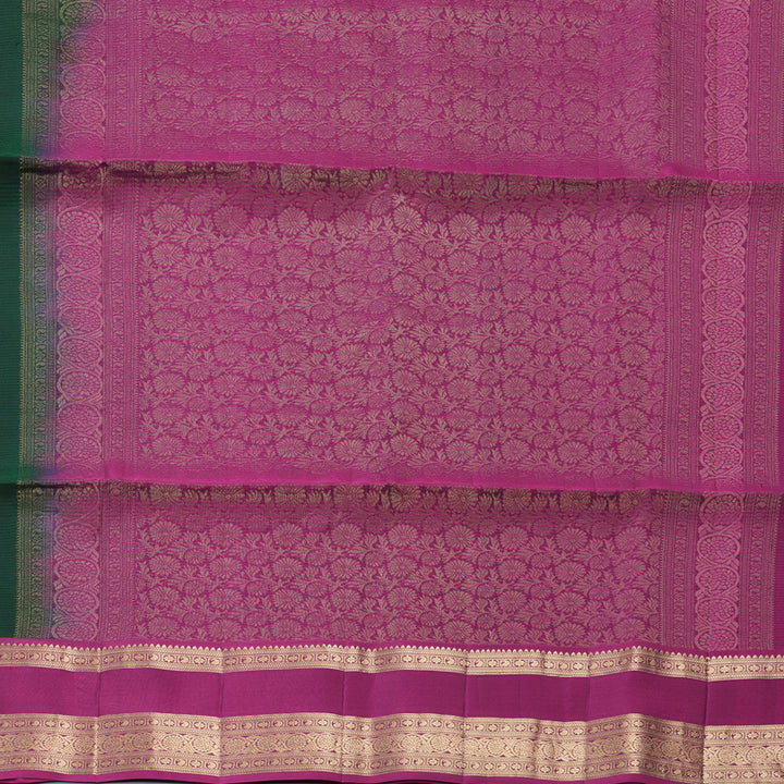 Hayagrivas Bottle Green Handloom Soft Silk Saree KBF532G2-7