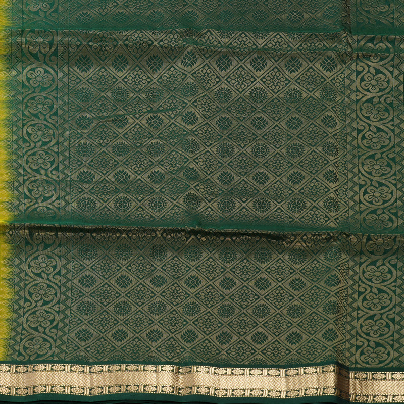 Hayagrivas Lime Green Handloom Soft Silk Saree KBF532G4-2