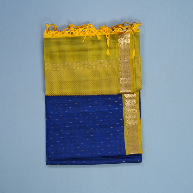 Hayagrivas Royal Blue Handloom Soft Silk Saree KBF532G4-31