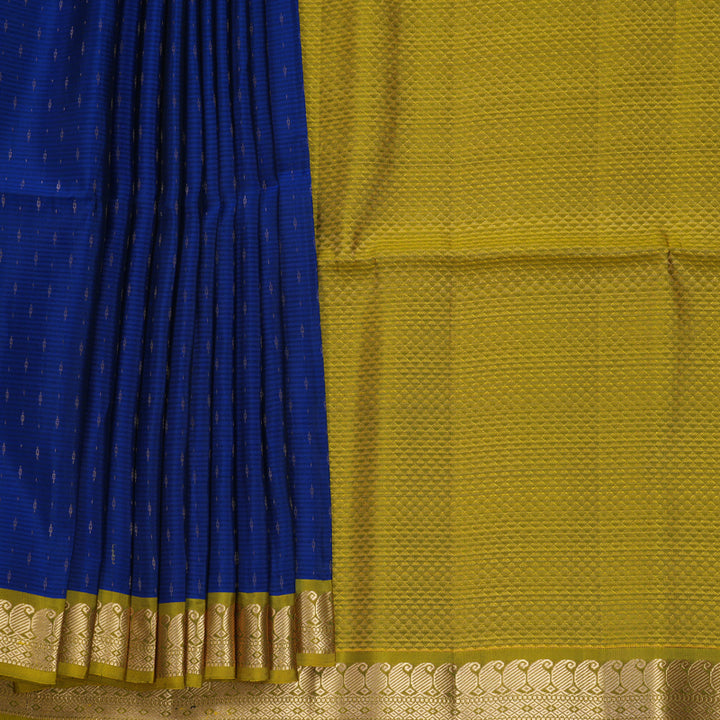 Hayagrivas Royal Blue Handloom Soft Silk Saree KBF532G4-31