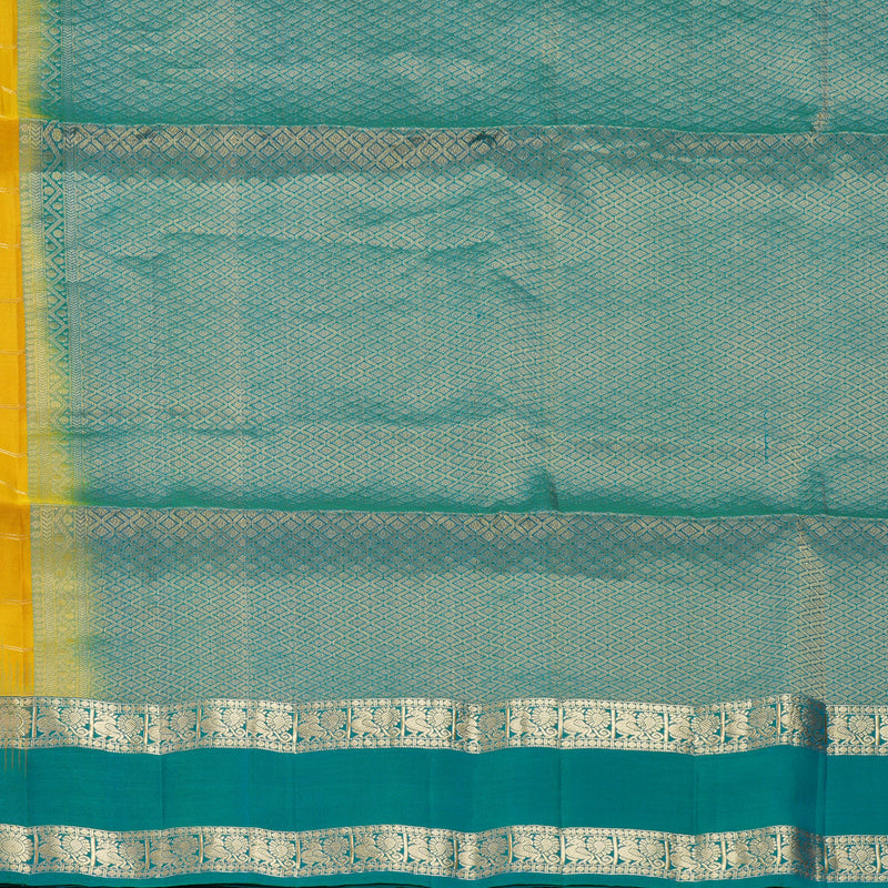 Hayagrivas Yellow Handloom Soft Silk Saree KBF533G6-2