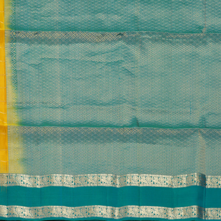 Hayagrivas Yellow Handloom Soft Silk Saree KBF533G6-2