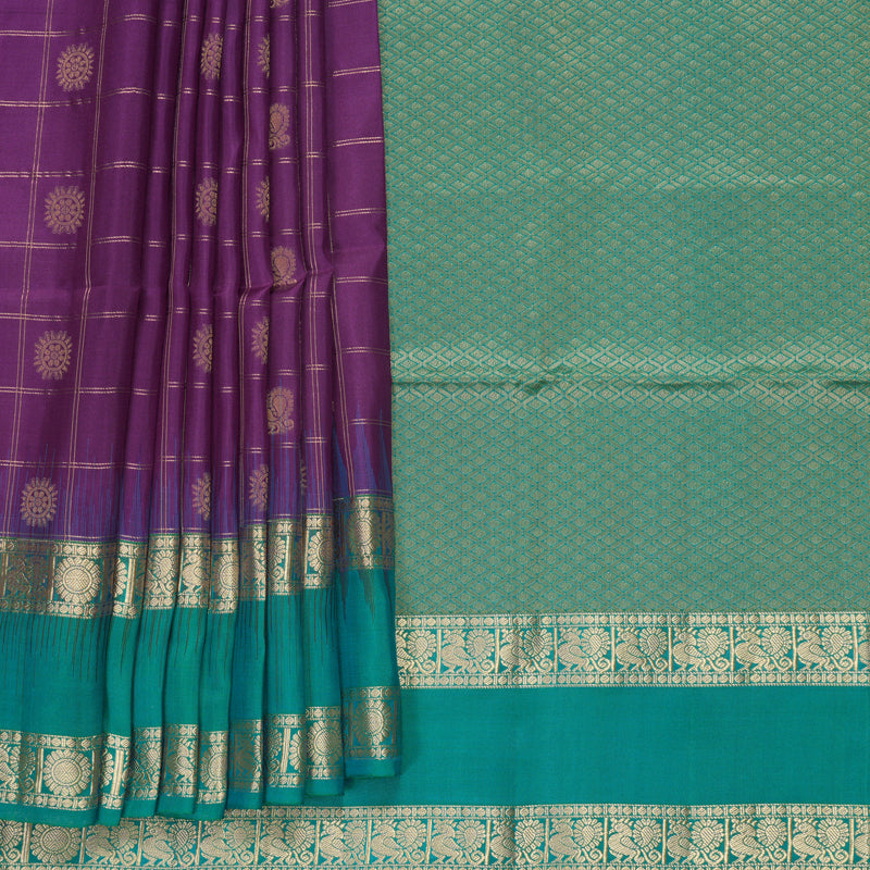 Hayagrivas Purple Handloom Soft Silk Saree KBF533G6-4