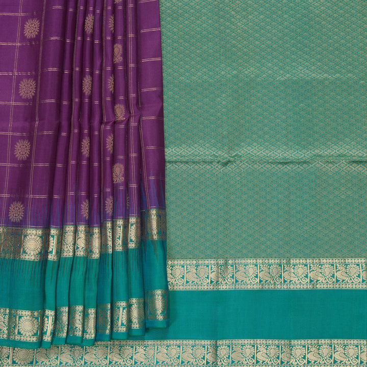 Hayagrivas Purple Handloom Soft Silk Saree KBF533G6-4