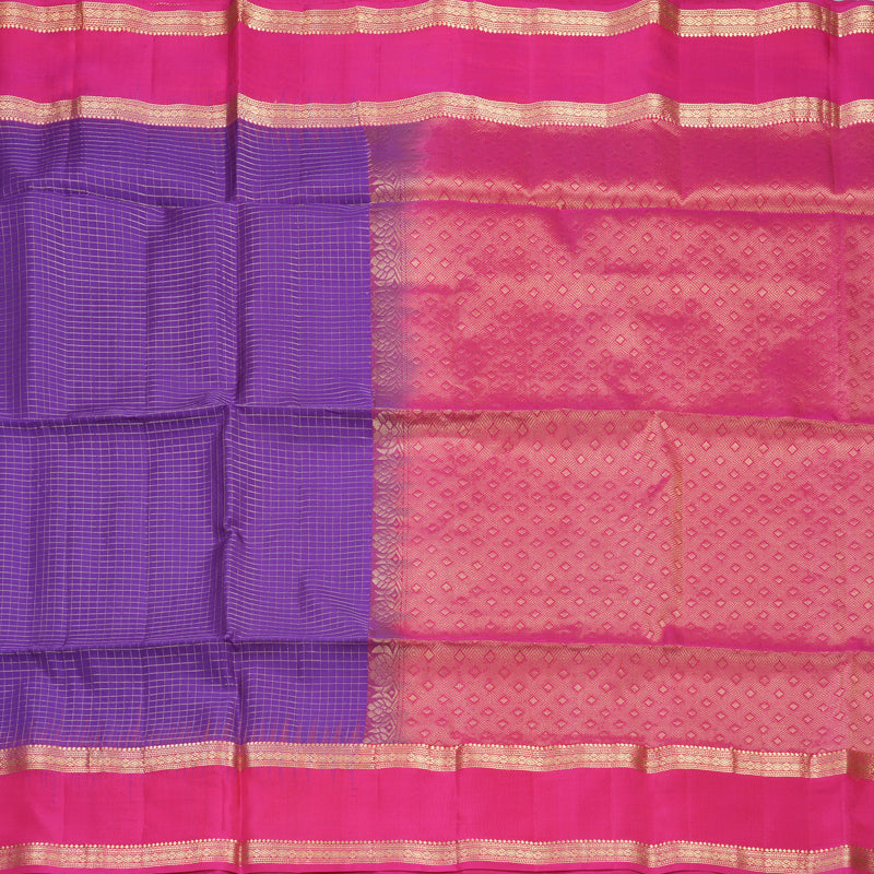 Hayagrivas Purple Handloom Soft Silk Saree KBF533G7-1