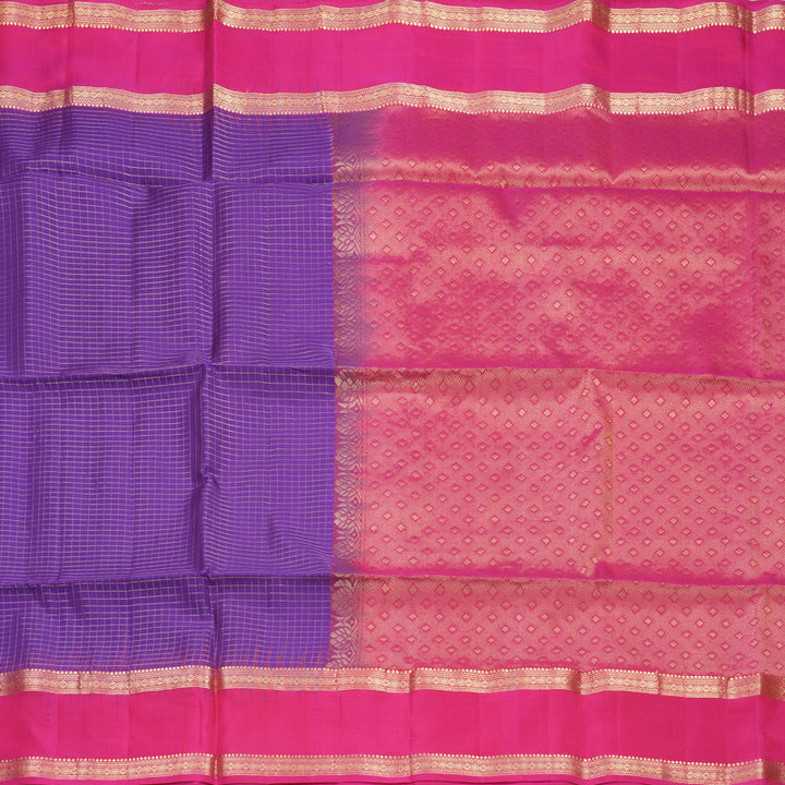 Hayagrivas Purple Handloom Soft Silk Saree KBF533G7-1