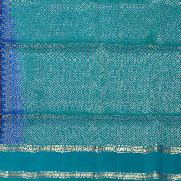 Hayagrivas Navy Blue Handloom Soft Silk Saree KBF533G7-5