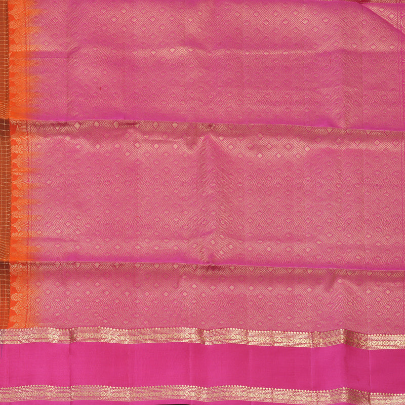 Hayagrivas Rust Orange Handloom Soft Silk Saree KBF533G7-6