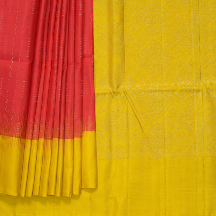 Hayagrivas Red Handloom Soft Silk Saree KBF534G19-1
