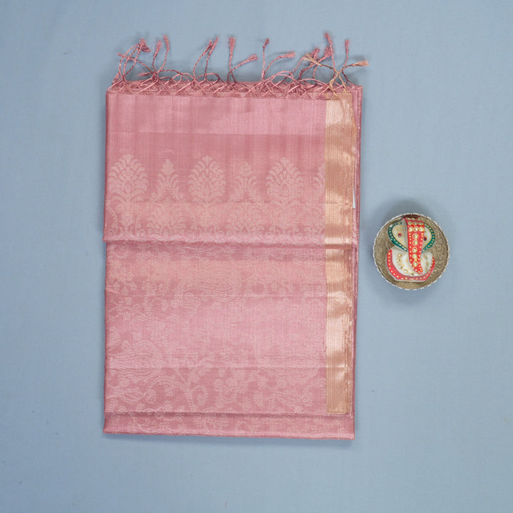 Hayagrivas Onion Pink Handloom Tissue Soft Silk Saree KBF534G22-2