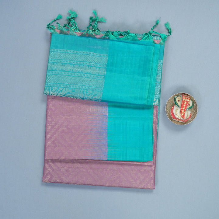 Hayagrivas Lavender Handloom Soft Silk Saree KBF534G3-1
