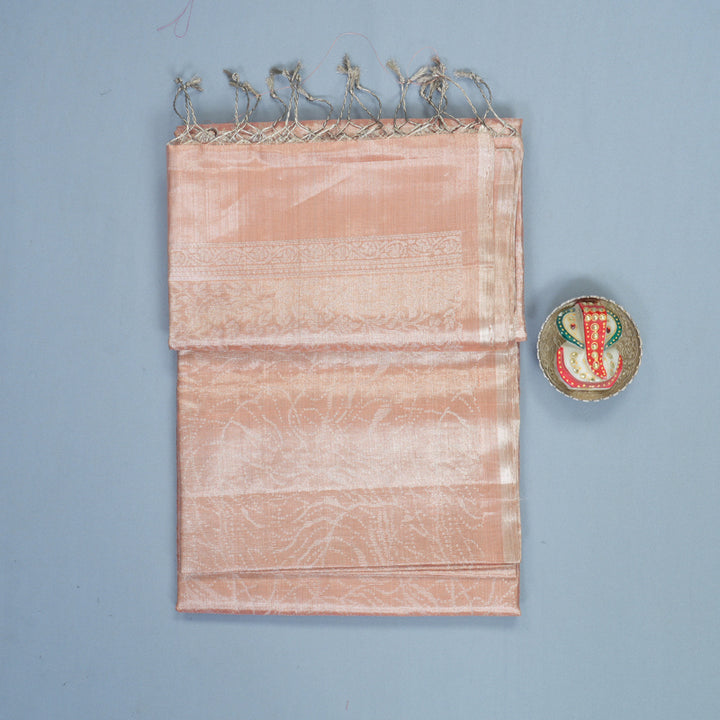 Hayagrivas Mild Peach Handloom Tissue Soft Silk Saree KBF535G1-10