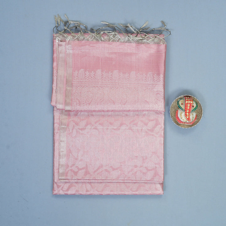 Hayagrivas Baby Pink Handloom Soft Silk Saree KBF535G1-4