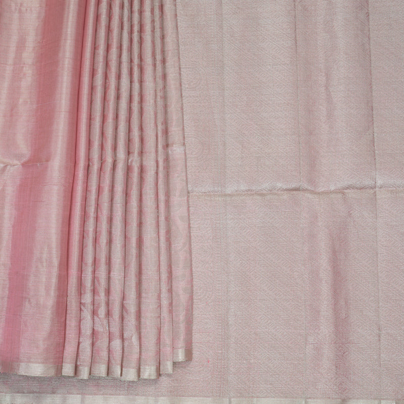 Hayagrivas Baby Pink Handloom Soft Silk Saree KBF535G1-4
