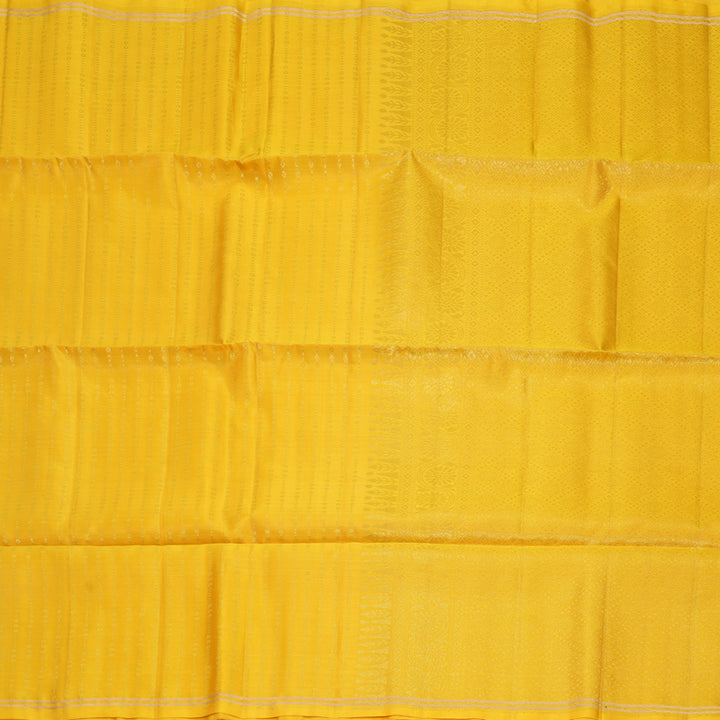 Hayagrivas Mustard Yellow Handloom Soft Silk Saree KBF535G2-3