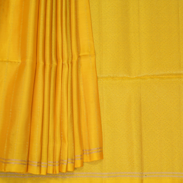Hayagrivas Mustard Yellow Handloom Soft Silk Saree KBF535G2-3