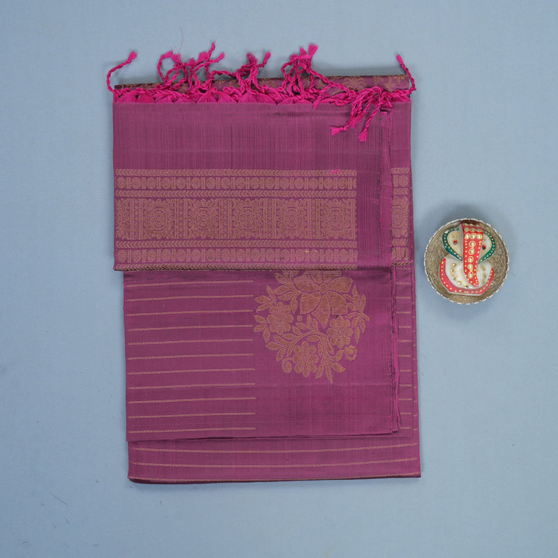Hayagrivas Purple Handloom Soft Silk Saree KBF535G2-5