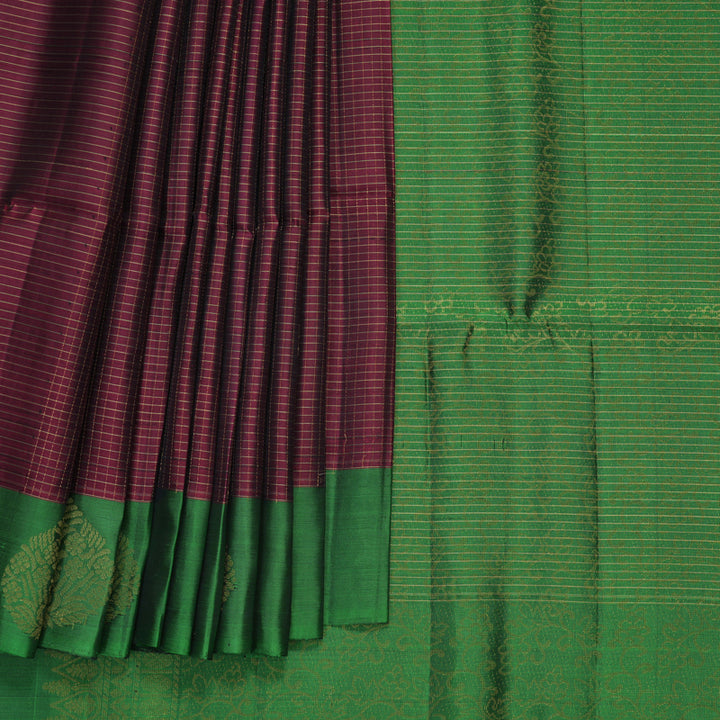 Hayagrivas Maroon Handloom Soft Silk Saree KBF535G3-1