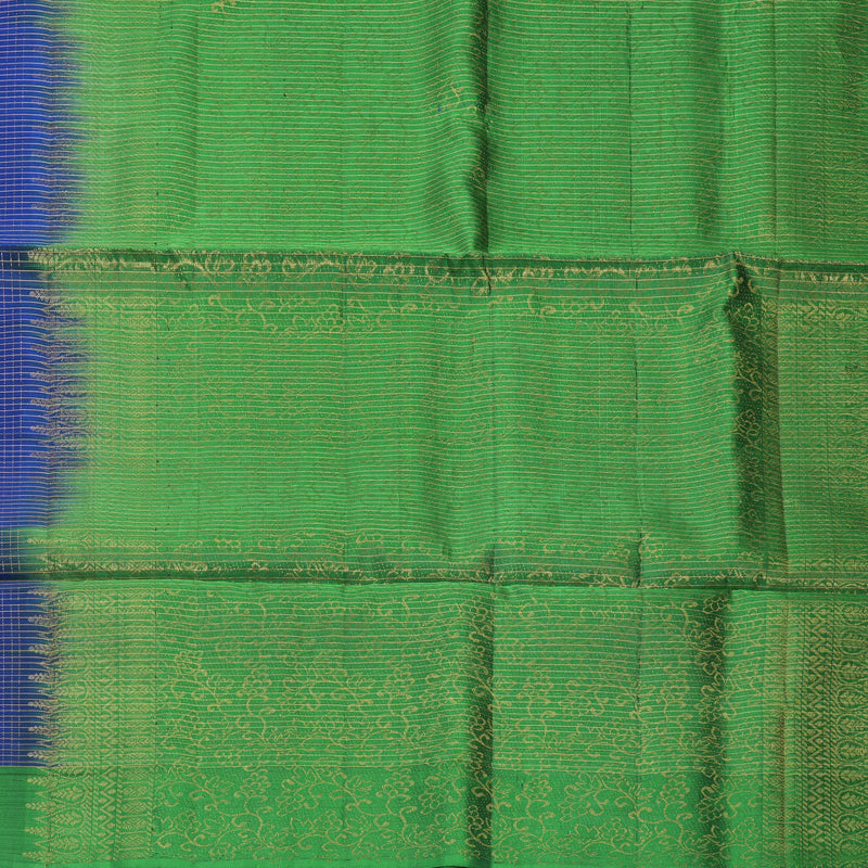 Hayagrivas MS Blue Handloom Soft Silk Saree KBF535G3-3