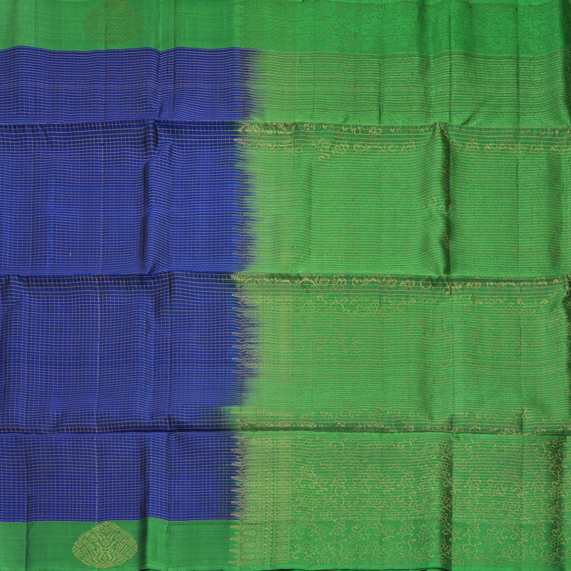 Hayagrivas MS Blue Handloom Soft Silk Saree KBF535G3-3