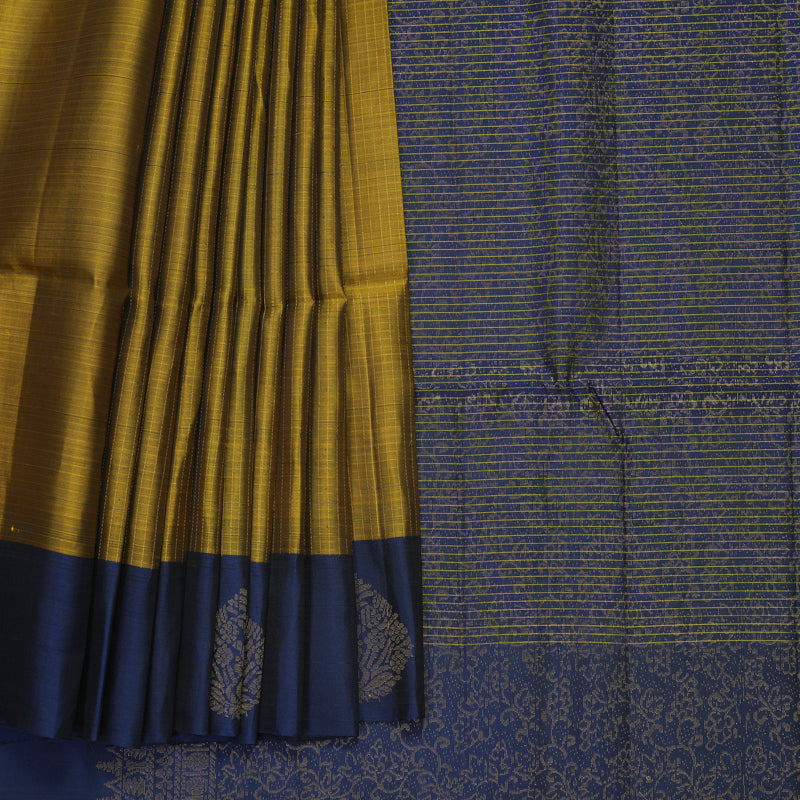 Hayagrivas Metallic Gold Handloom Soft Silk Saree KBF535G3-4