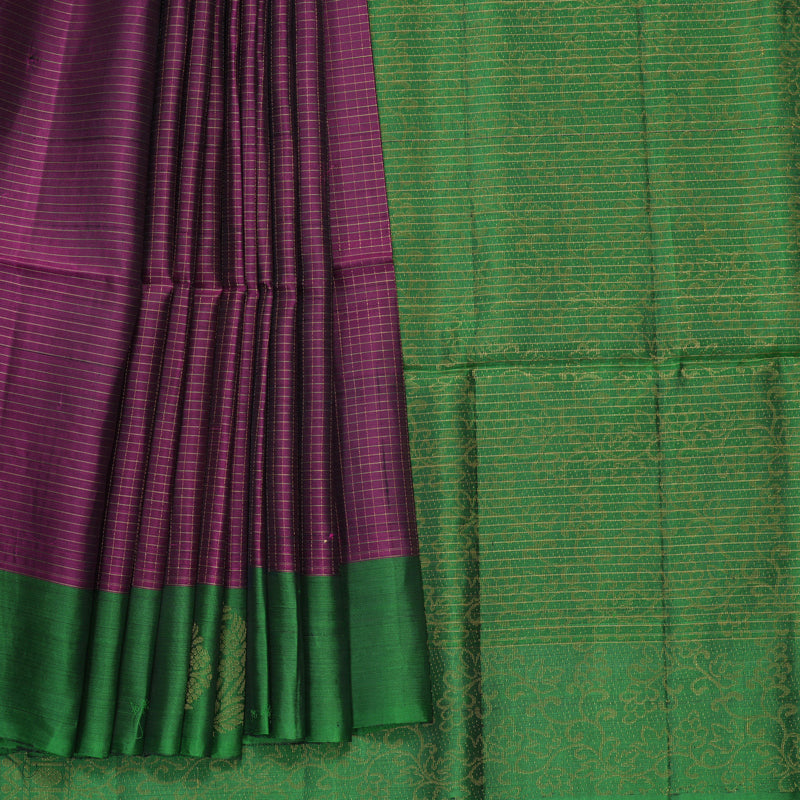 Hayagrivas Wine Purple Handloom Soft Silk Saree KBF535G3-7