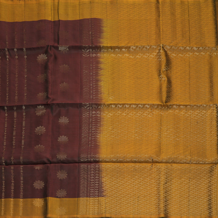 Hayagrivas Wine Maroon Handloom Soft Silk Saree KBF535G4-12