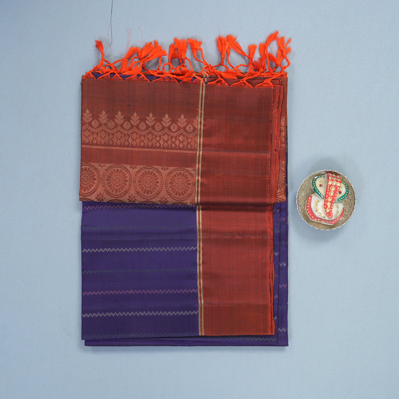 Hayagrivas Purple Handloom Soft Silk Saree KBF535G4-14
