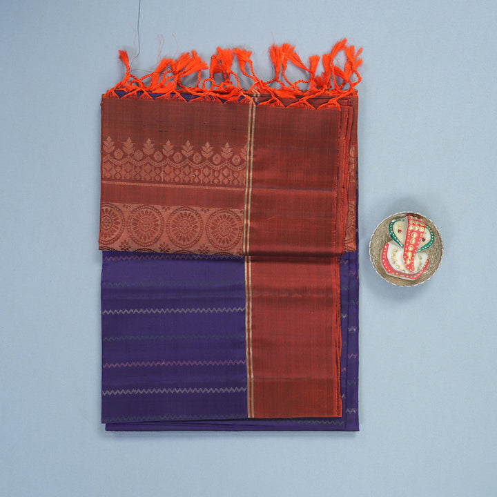 Hayagrivas Purple Handloom Soft Silk Saree KBF535G4-14