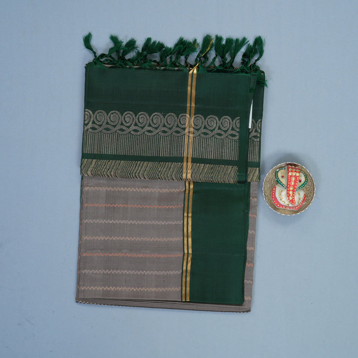 Hayagrivas Elephant Grey Handloom Soft Silk Saree KBF535G4-3