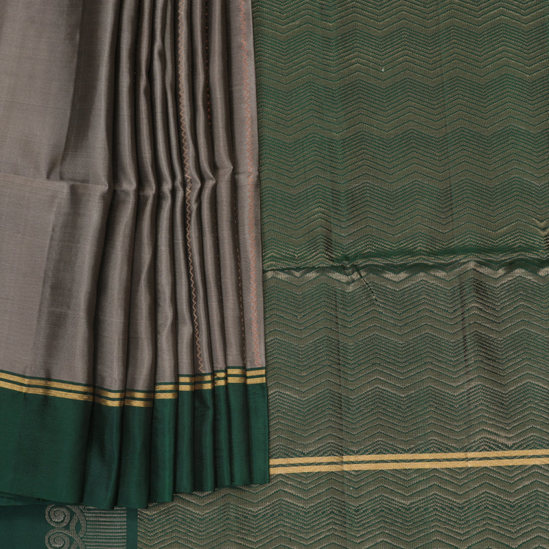 Hayagrivas Elephant Grey Handloom Soft Silk Saree KBF535G4-3