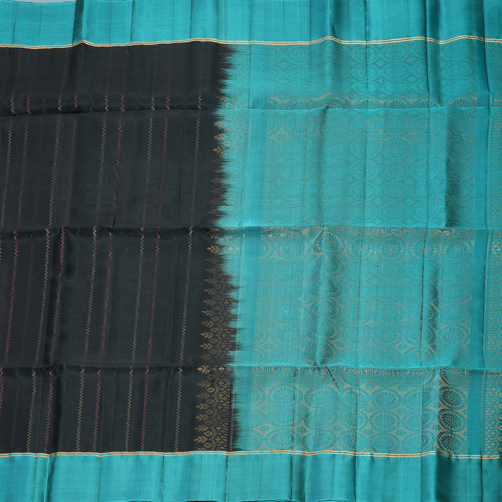 Hayagrivas Sky Blue Handloom Soft Silk Saree KBF535G4-4