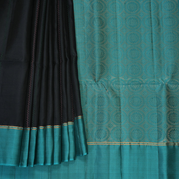 Hayagrivas Sky Blue Handloom Soft Silk Saree KBF535G4-4