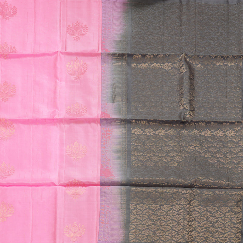 Hayagrivas Rose Pink Handloom Soft Silk Saree KBF535G7-28