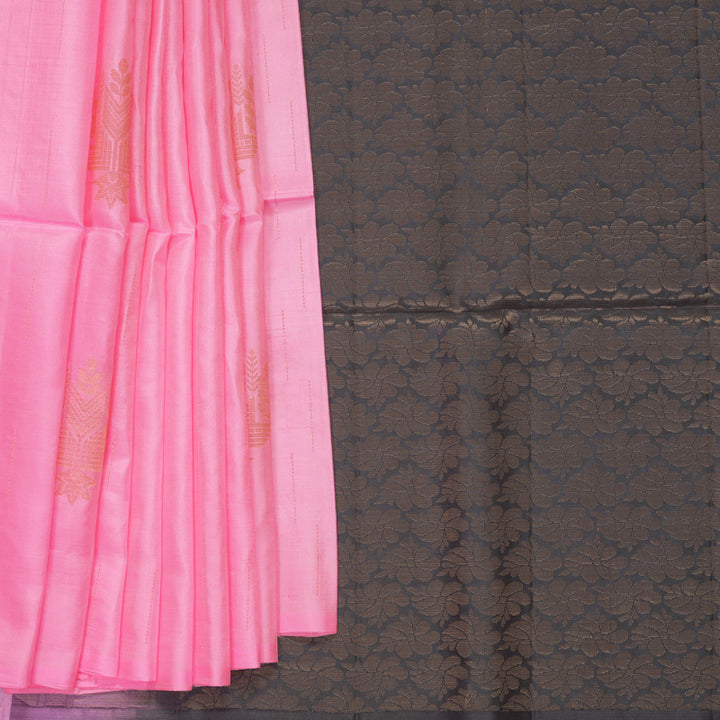Hayagrivas Rose Pink Handloom Soft Silk Saree KBF535G7-28